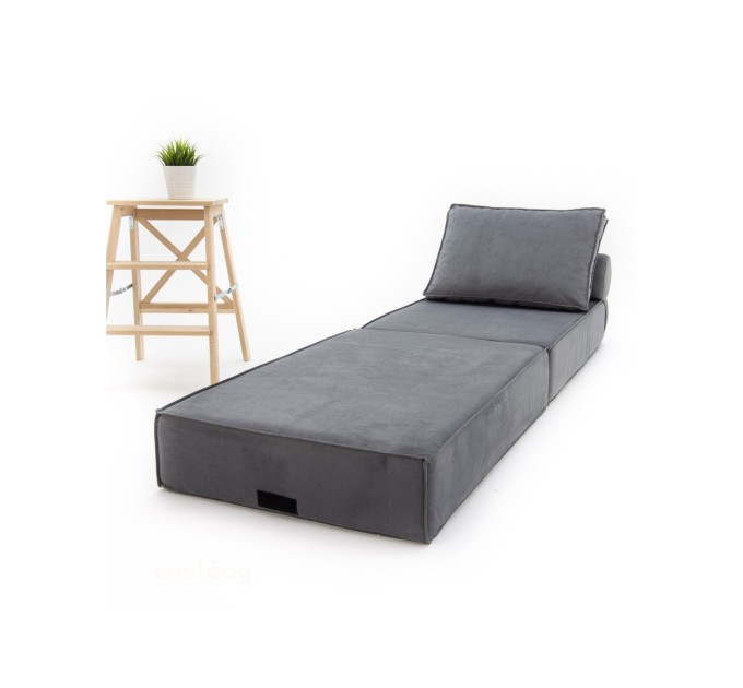 Бескаркасный диван-кровать Коста Баланс Грей внешние швы