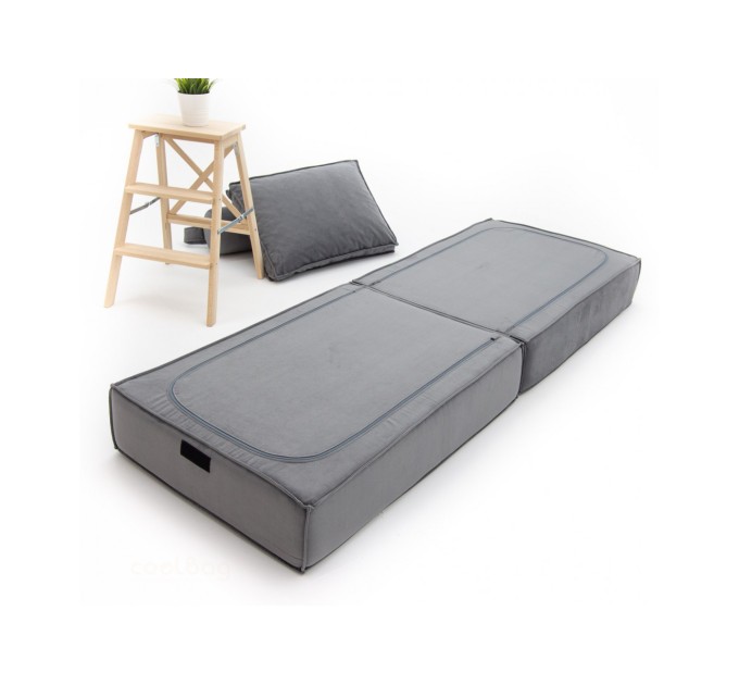 Бескаркасный диван-кровать Коста Баланс Грей внешние швы
