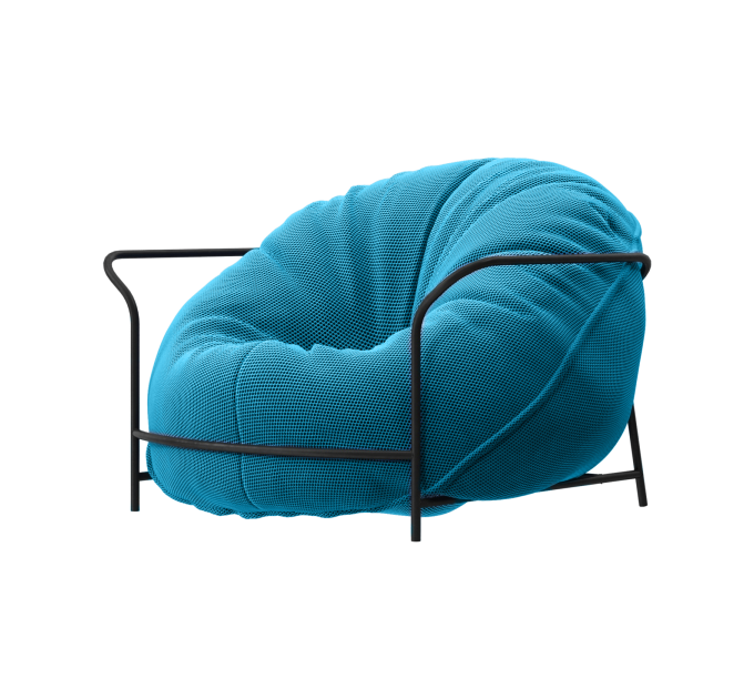 Дизайнерское Кресло Uni Голубой с каркасом