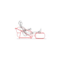 Дизайнерское кресло Uni Бежевый с каркасом и пуфом