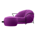 Дизайнерское Кресло Uni Фиолетовый с каркасом и пуфом