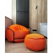 Дизайнерское кресло Uni Оранжевый с каркасом