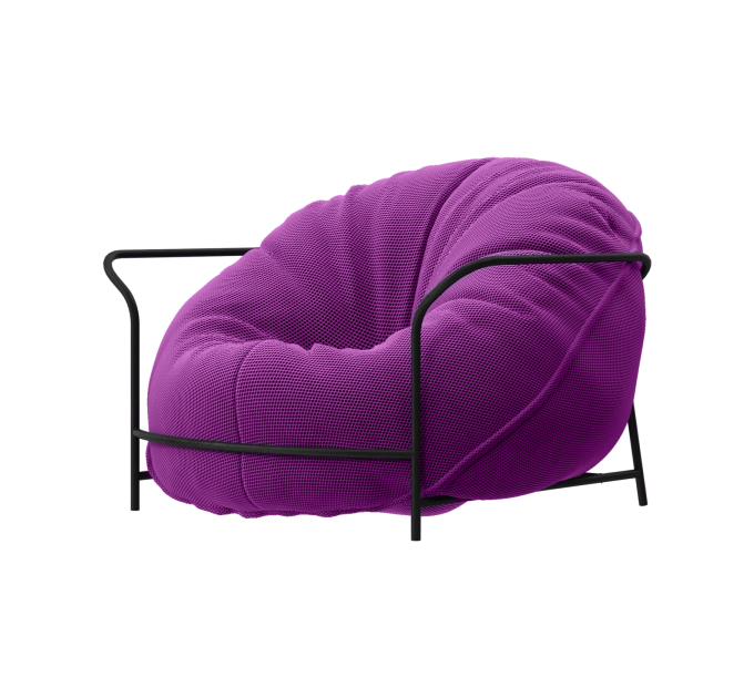 Дизайнерское кресло Uni Фиолетовый с каркасом