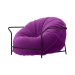 Дизайнерское кресло Uni Фиолетовый с каркасом